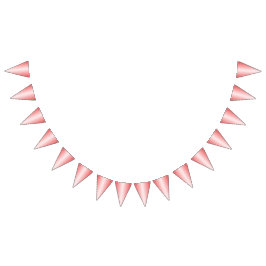 Röd, orange och rosa penseldrag blandas ihop vimplar