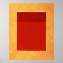 röd, orange på gult poster