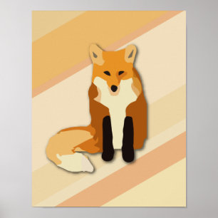 Röd orange räv poster