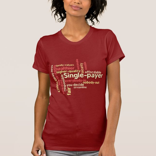 Röd ordmolnT-tröja Tee Shirt (Framsida)