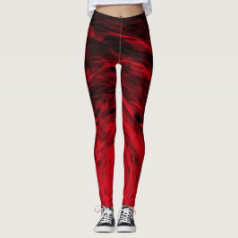 Röd organisk Spiral3 - damasker Leggings