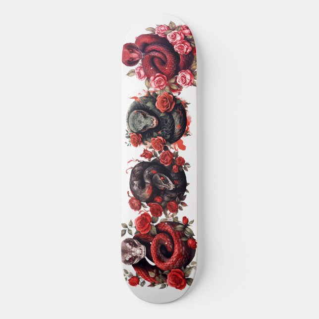 Röd Orm Mini Skateboard Bräda 18,5 Cm (Framsida)