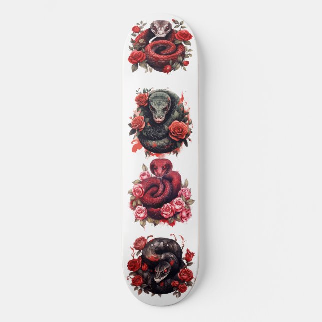 Röd Orm Mini Skateboard Bräda 18,5 Cm (Framsida)