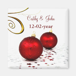 röd ornament Spara datum magneter