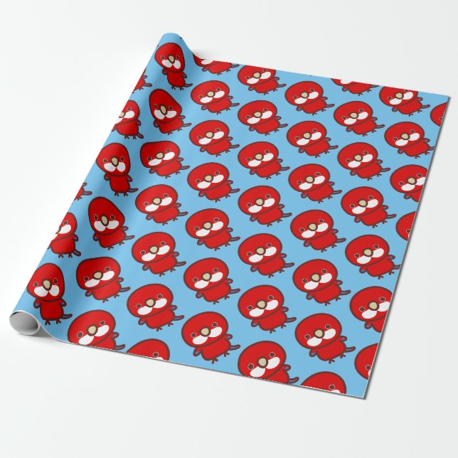 Röd östlig rosella presentpapper (Utrullad)