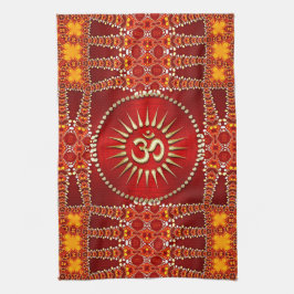 Röd Östra OM Meditation Yoga Home Decor Kökshandduk