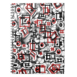 Röd överallt anteckningsbok