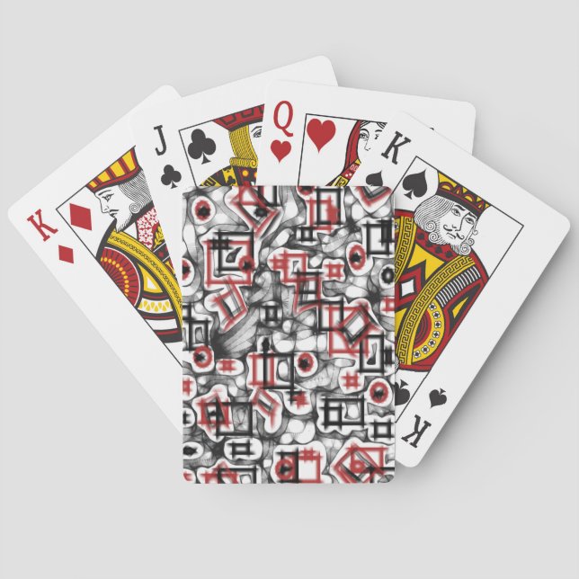 Röd överallt casinokort (Baksidan)