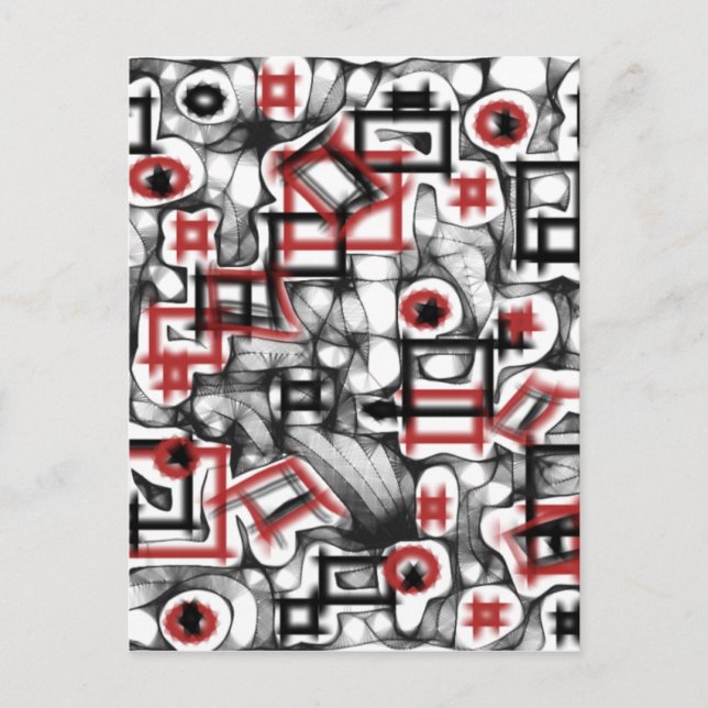 Röd överallt vykort (Framsida)