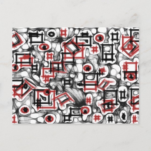 Röd överallt vykort (Framsida)