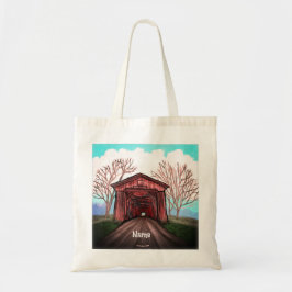 Röd Överbyggd Bro Totebag Tygkasse