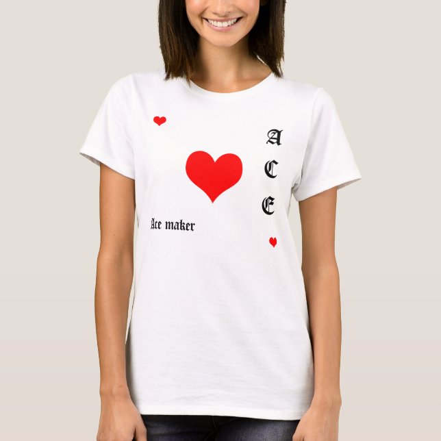 Röd överdängare av hjärtor och den topp- t shirt (Framsida)