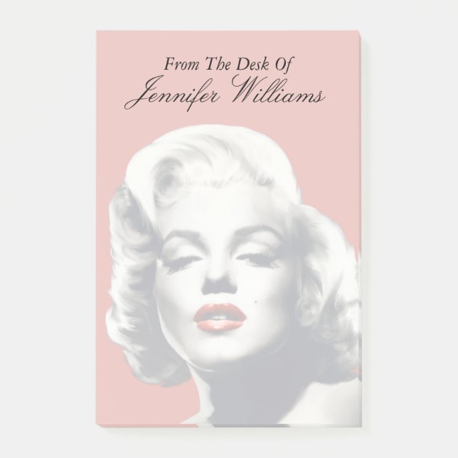 Röd på Red Läppar Marilyn Post-it Block (Framsida)