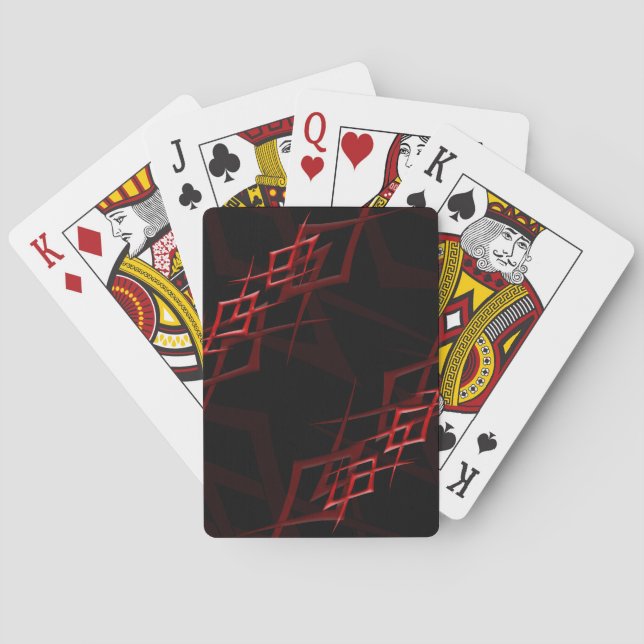 Röd på svarta "Thorn"-spelkort Casinokort (Baksidan)