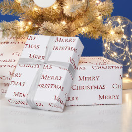 Röd på vit God jul-citat Presentpapper