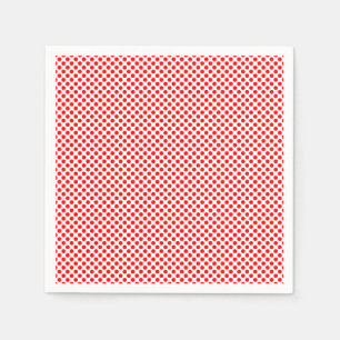 Röd på vit liten Storlek Polka dots Papper Pappersservett
