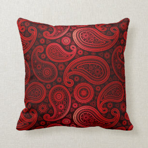 Röd Paisley Deluxe ruby Kudde