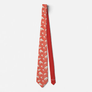 Röd Paisley elefantTie Slips