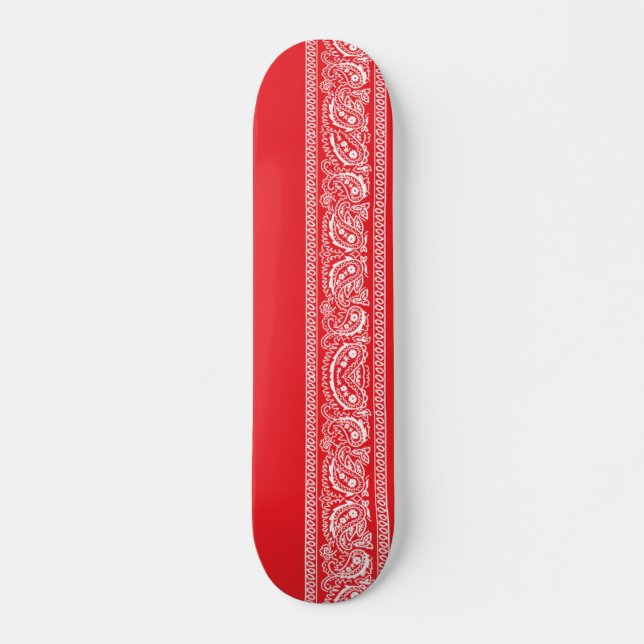 Röd Paisley Skateboard Pro Bräda 21,5 Cm (Framsida)