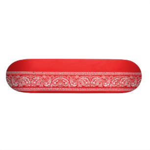 Röd Paisley Skateboard Pro Bräda 21,5 Cm