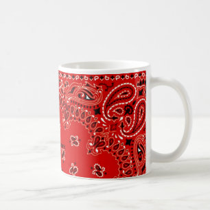 Röd Paisley western BandanaScarf för BBQ ditt na Kaffemugg