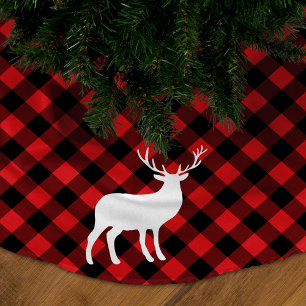 Röd pålägg och vit påse HELGDAG Julgransmatta Borstad Polyester