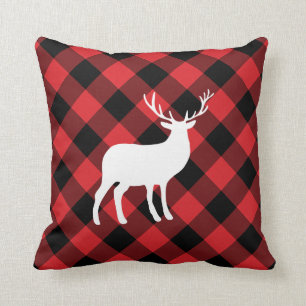 Röd pålägg och vit påse Helgdag Pillow Kudde