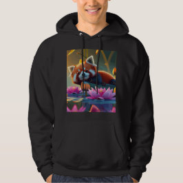 Röd pand som vid inloggning på lotus pond hoodie