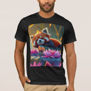 Röd pand som vid inloggning på lotus pond t shirt
