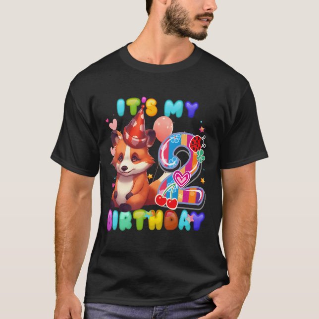 Röd Panda 2:a Jag är 2 T Shirt (Framsida)