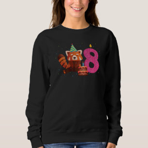 Röd Panda 8-årsdag  Röda Pandas Djur  Grafisk T Shirt