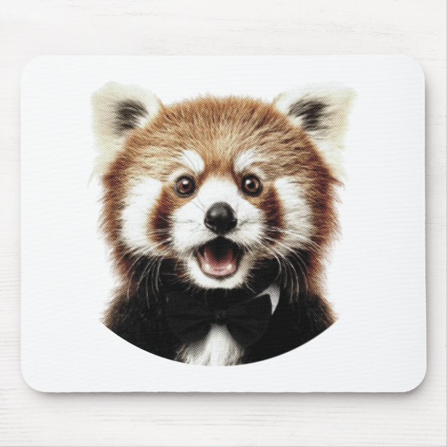 Röd panda-ansikte musmatta (Framsidan)