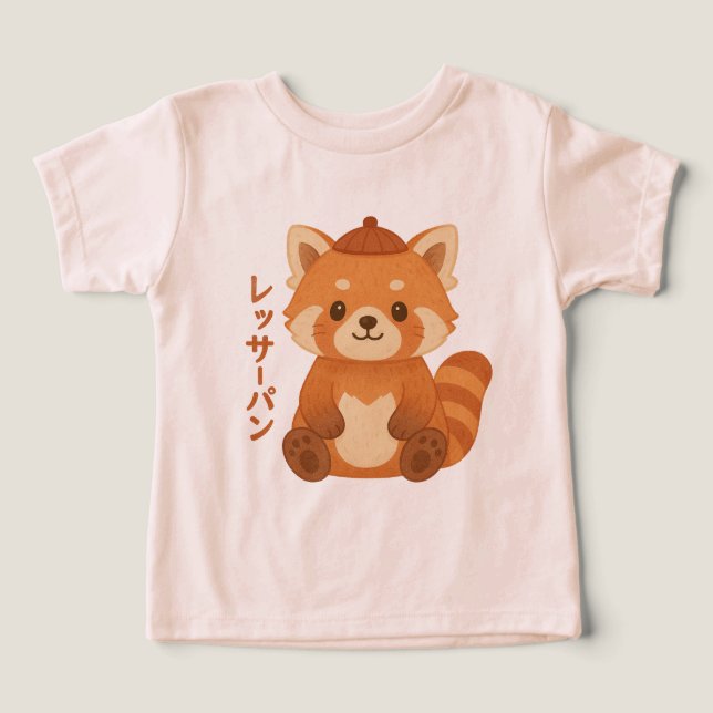 Röd Panda-Barn T-Shirt (Design Framsida)