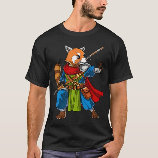 Röd Panda Björn Ninja T Shirt (Framsida)