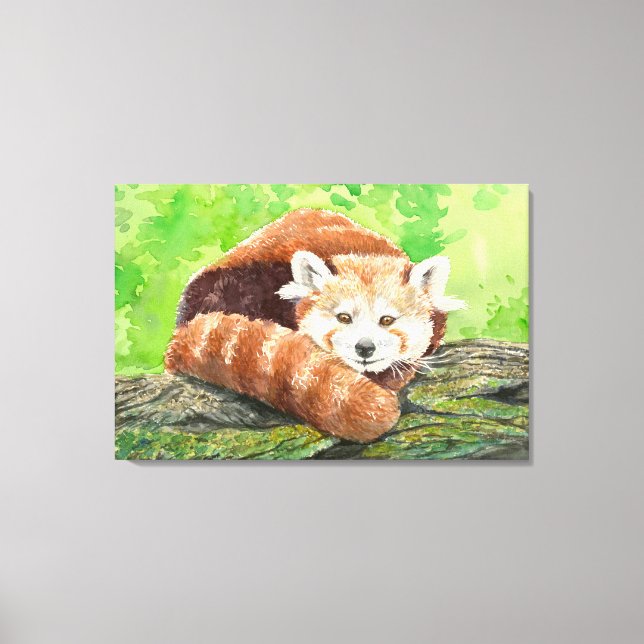 Röd panda canvastryck (Framsida)
