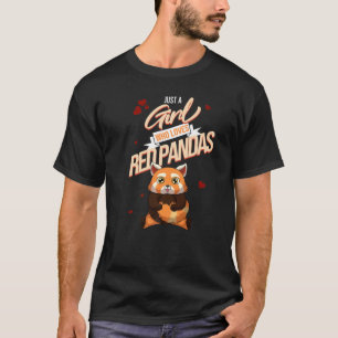 Röd panda för kvinnor Coola Djurexperer Girls T Shirt