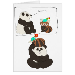 Röd Panda för Panda Hälsningskort