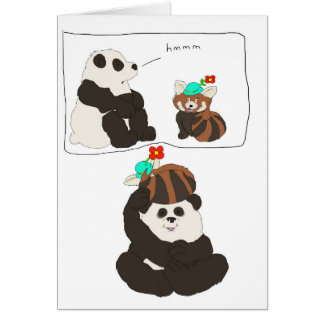 Röd Panda för Panda Hälsningskort