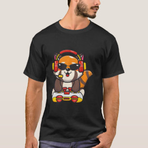 Röd Panda Gamer Röda Pandas Djur T Shirt
