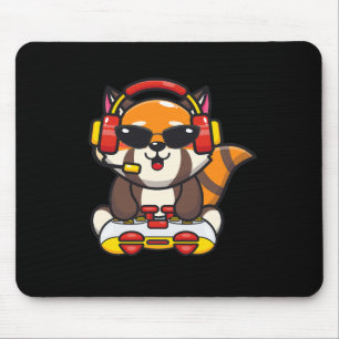 Röd Panda Gamer Roliga Röda Pandas Djurälskare Gra Musmatta