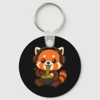 Röd Panda Gaming Spelare Äter Ramen
