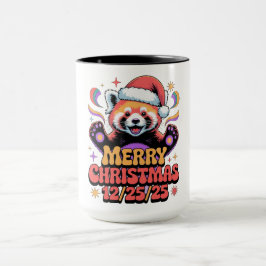Röd Panda God Jul 12/25/25 Mugg