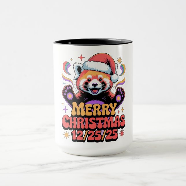 Röd Panda God Jul 12/25/25 Mugg (Center)