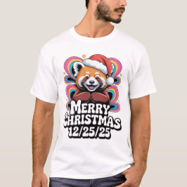 Röd Panda God Jul 12/25/25 T Shirt