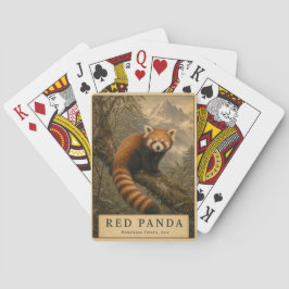 Röd Panda Himalayansk Skog VINTAGE Casinokort