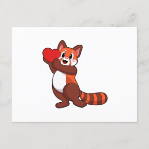 Röd panda hos Love with Heart.PNG Vykort