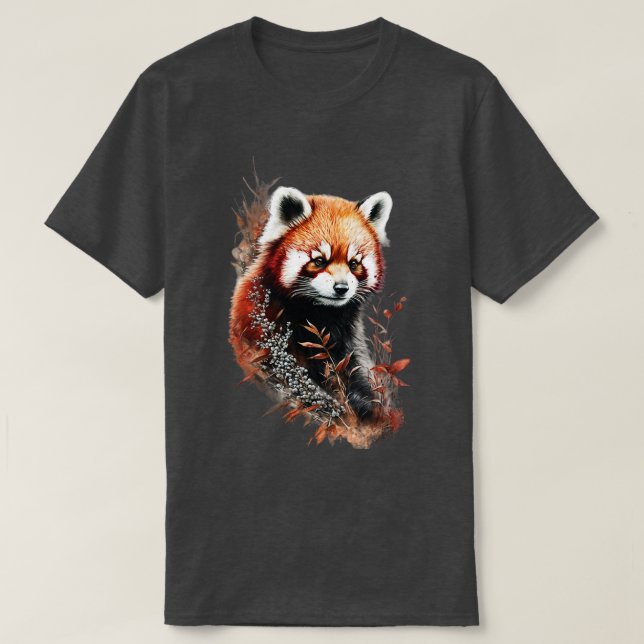 Röd panda i övervägande t shirt (Design framsida)