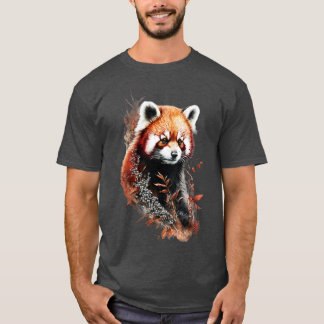 Röd panda i övervägande t shirt