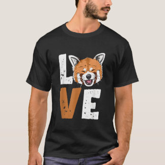Röd Panda Kärlek Röd Panda T Shirt