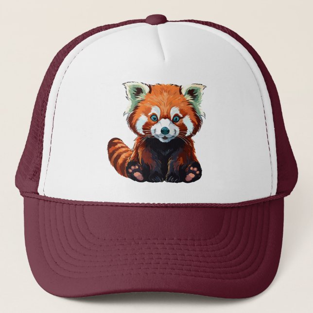 Röd panda keps (Framsida)